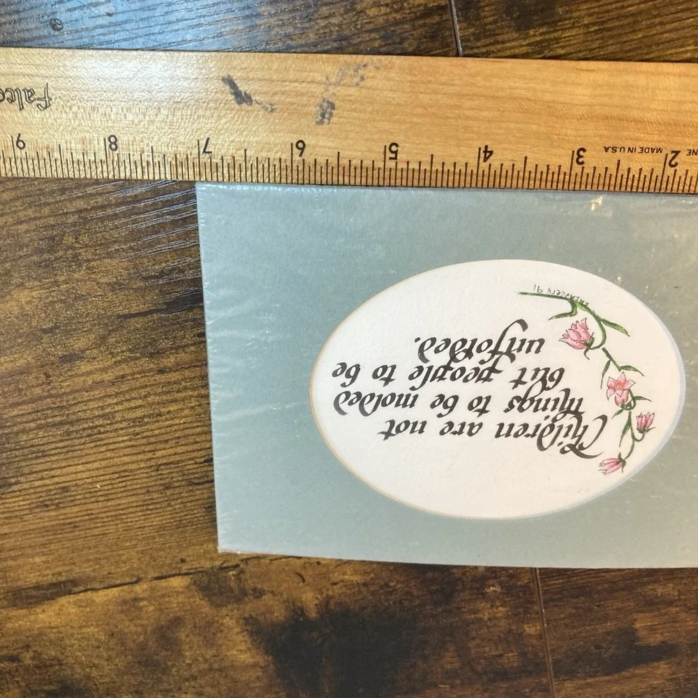 Vintage Hand Lettered Quote Wall Art Family Cottagecore Farmhouse‎ Decor 5x7